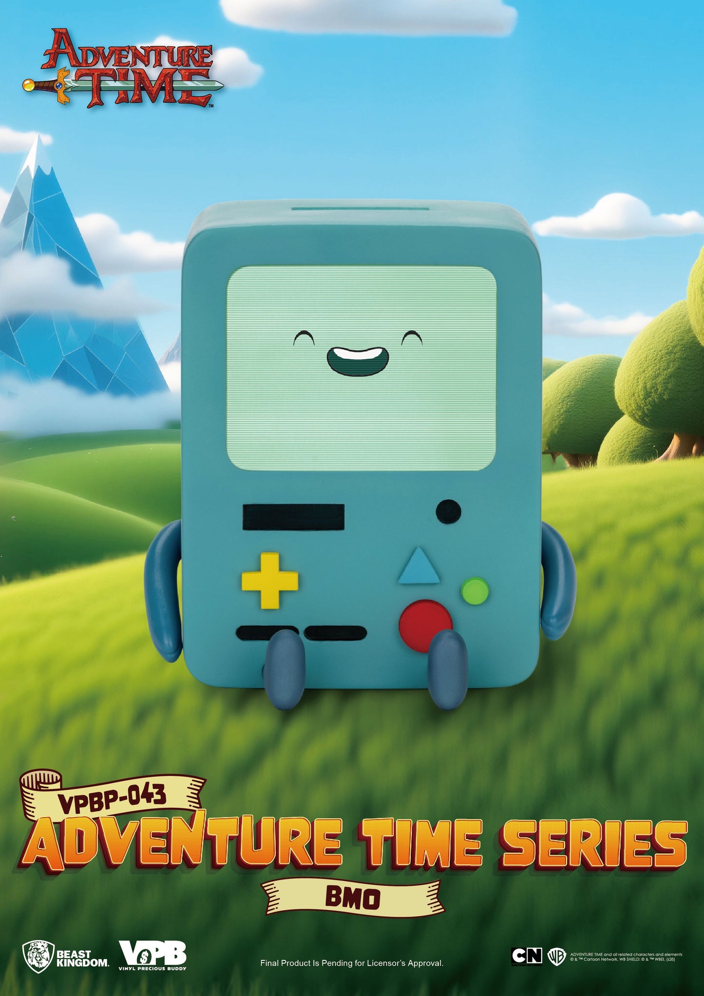 VPBP-043 アドベンチャー・タイムシリーズ 手のひらサイズ ビニール・ファンクショナル・フィギュア:BMO(ビーモ)【予約商品】