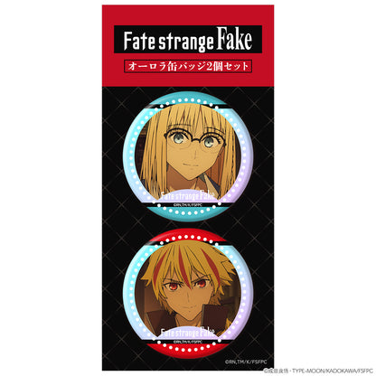 Fate/strange Fake オーロラ缶バッジ2個セット アヤカ・サジョウ&セイバー【予約商品】