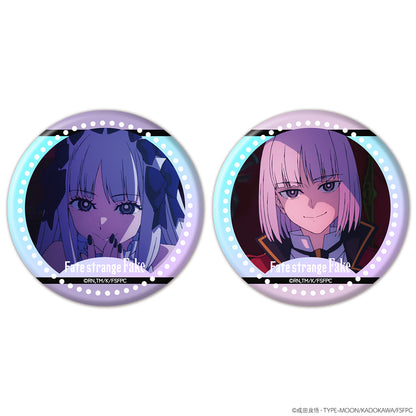Fate/strange Fake オーロラ缶バッジ2個セット フランチェスカ・プレラーティ&真キャスター【予約商品】