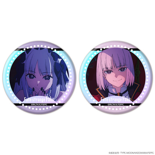 Fate/strange Fake オーロラ缶バッジ2個セット フランチェスカ・プレラーティ&真キャスター【予約商品】