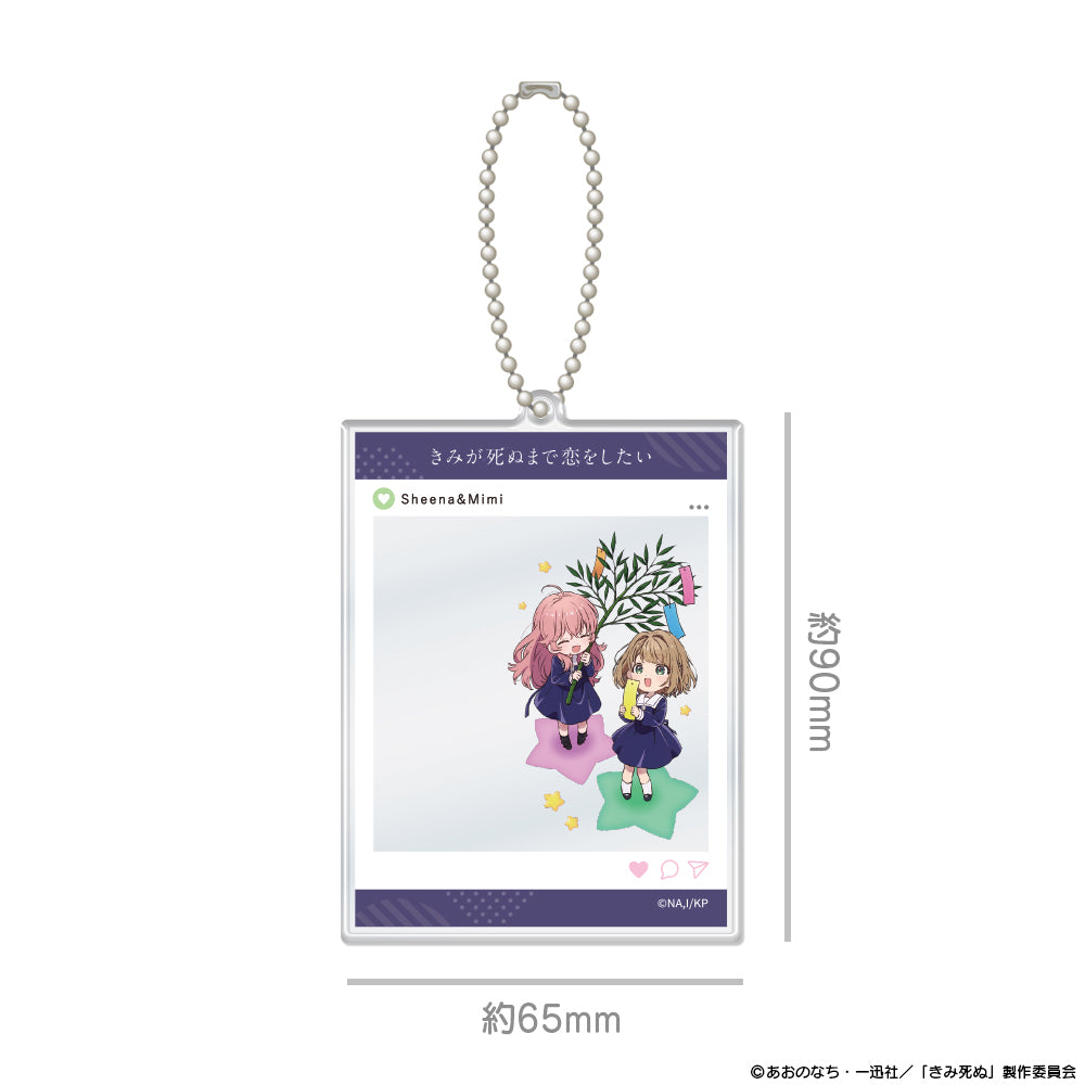 きみが死ぬまで恋をしたい SNS風アクリルカードキーホルダー シーナ&ミミ【予約商品】