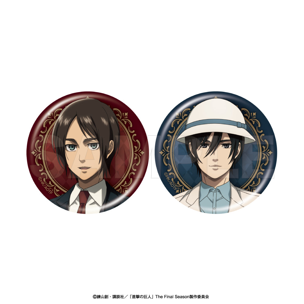 進撃の巨人 キャラバッジセット エレン・ミカサ【予約商品】