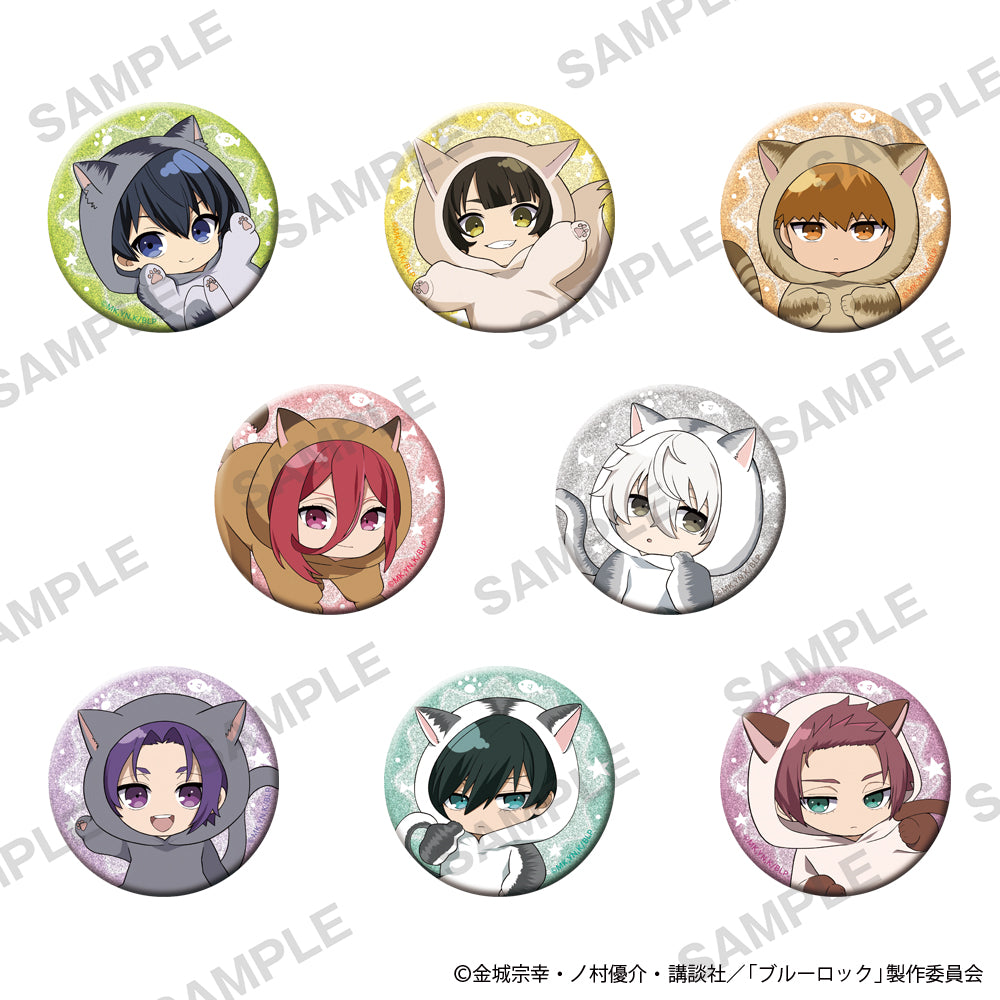【Box/8】ブルーロック トレーディングきらきら缶バッジ 着ぐるみ猫Ver.【予約商品】
