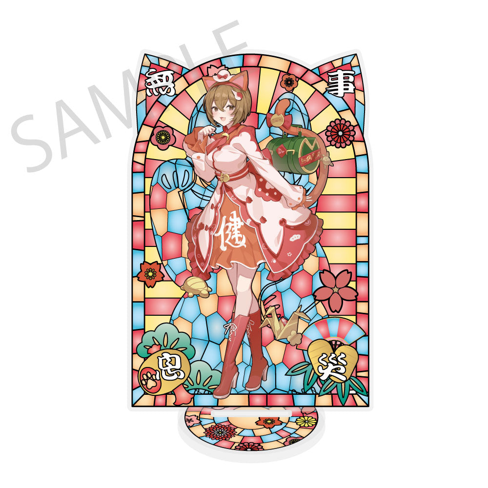 初音ミク×招き猫×真夏の熊谷 ステンドグラス風素材加工アクリルスタンド MEIKO Art by イコモチ【予約商品】