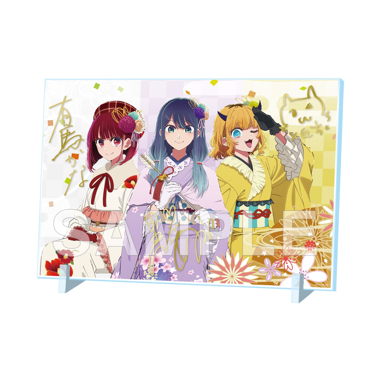 【推しの子】 箔押しサイン入りアクリルパネル 有馬かな・黒川あかね・MEMちょ New Year 2026 Ver.【予約商品】