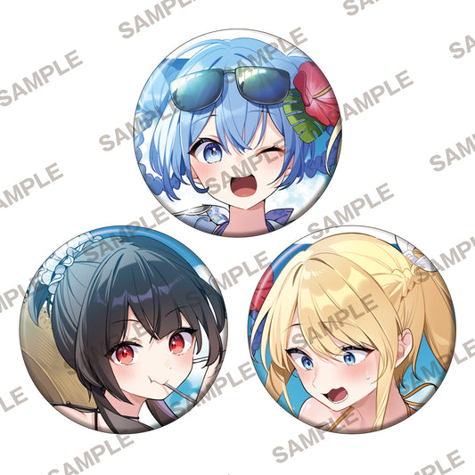 この素晴らしい世界に祝福を! 描き下ろし缶バッジ3個セット アクア&めぐみん&ダクネス【予約商品】