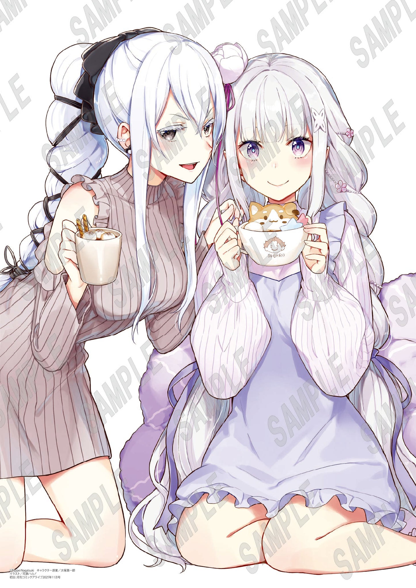 Re:ゼロから始める異世界生活 B2タペストリー エミリア&エキドナ 花鶏ハルノ(C108)【予約商品】