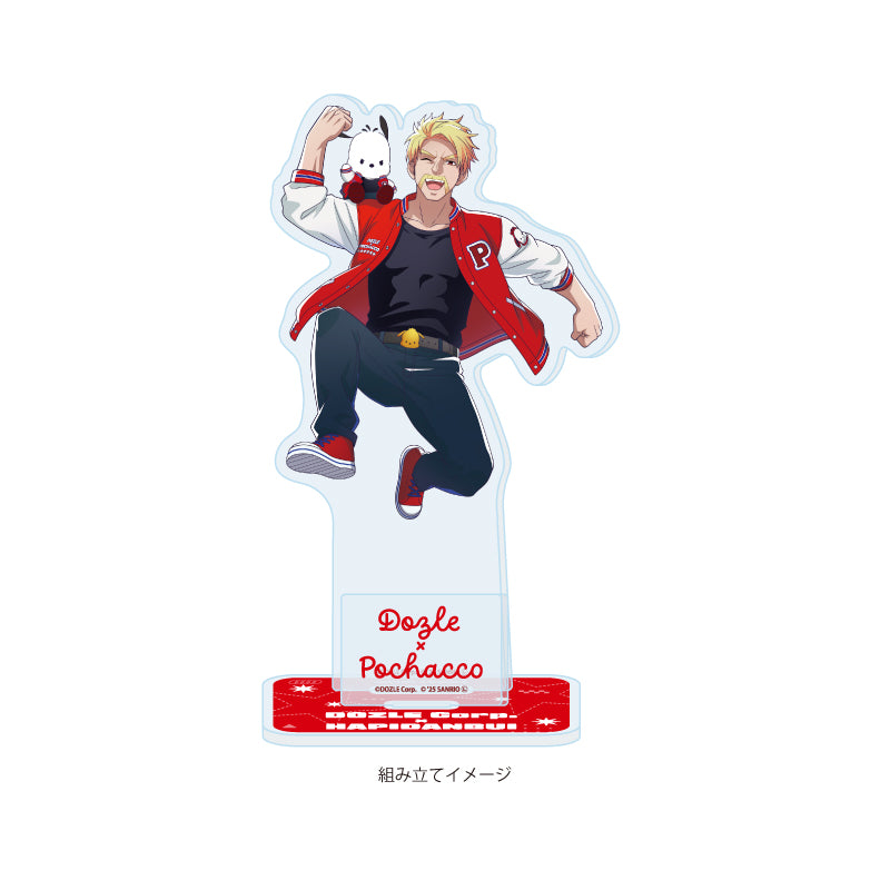 アクリルスタンドプレート ドズル社×はぴだんぶい 01 ドズル×ポチャッコ(コラボイラスト)【予約商品】
