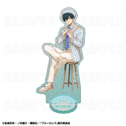 ブルーロック チェックセーラーStyle グリッターアクリルスタンド 糸師凛【予約商品】