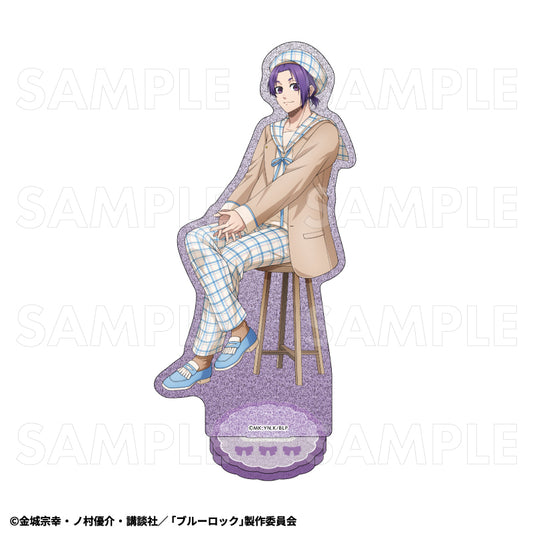 ブルーロック チェックセーラーStyle グリッターアクリルスタンド 御影玲王【予約商品】