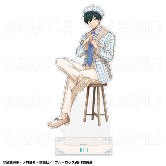 ブルーロック チェックセーラーStyle 特大アクリルスタンド 糸師凛【予約商品】