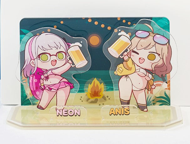 勝利の女神:NIKKE ミニアクリルジオラマ ネオン&アニス【予約商品】