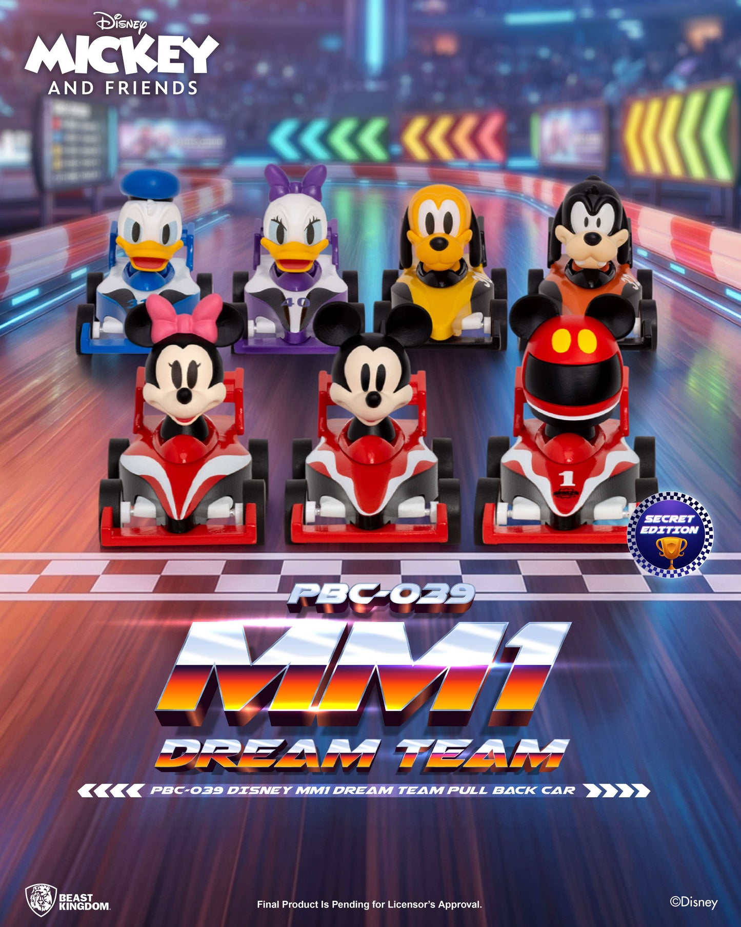 【Box/6】PBC-039 ディズニー MM1 ドリーム・チーム プルバックカー ブラインドボックス(6個入り)【予約商品】