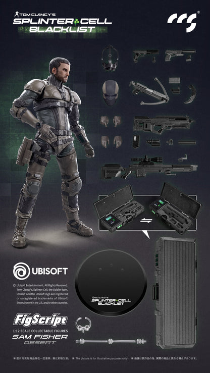 001_CCSTOYS FigScriptシリーズ Splinter Cell(スプリンターセル) Sam Fisher(サム・フィッシャー) 砂漠Ver. 1/12スケール可動フィギュア【予約商品】