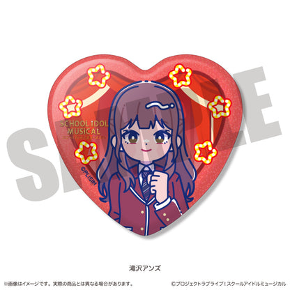 【Box/10】スクールアイドルミュージカル にゅーとろ トレーディングキラキラハート缶バッジ【予約商品】