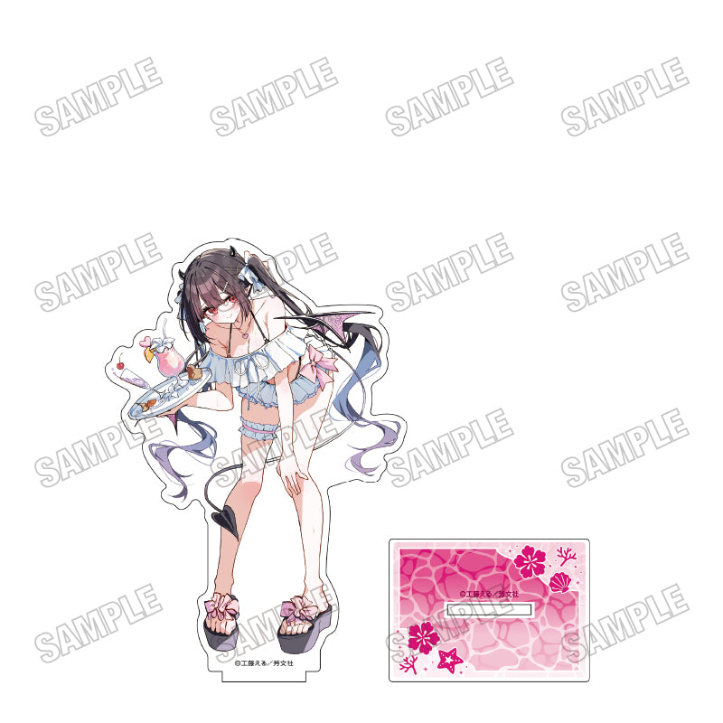 江口さんちの純情サキュバス 描き下ろしBIGアクリルスタンド 海の家Ver. 1 夜咲ミア【予約商品】