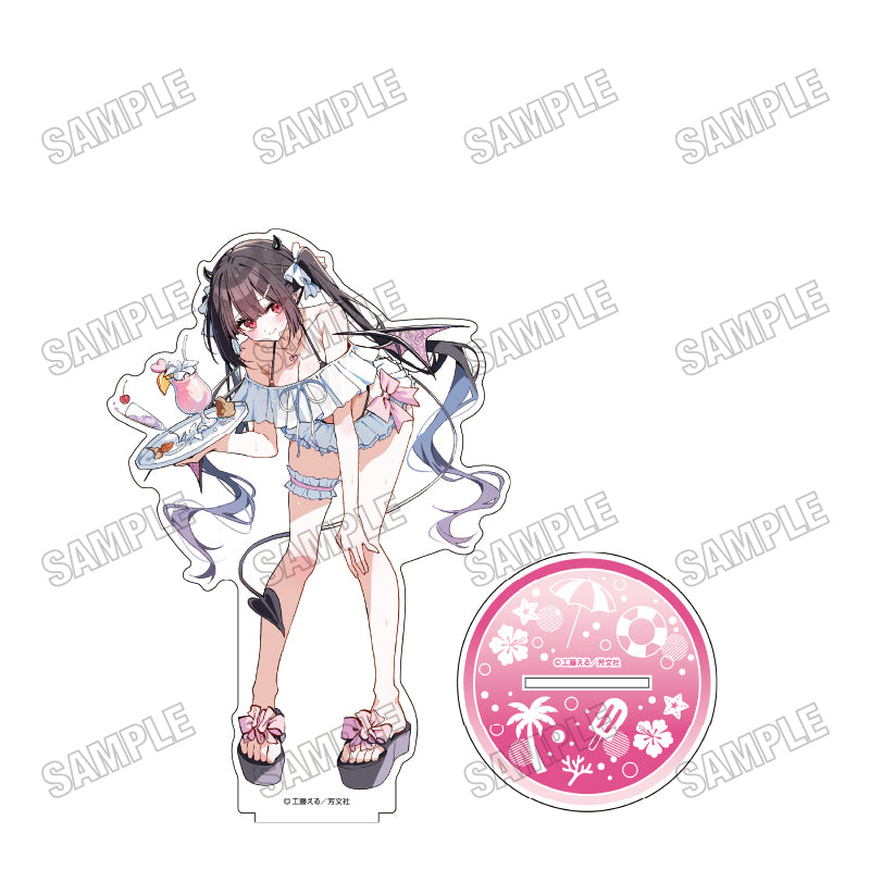 江口さんちの純情サキュバス 描き下ろしBIGアクリルスタンドLL 海の家Ver. 1 夜咲ミア【予約商品】