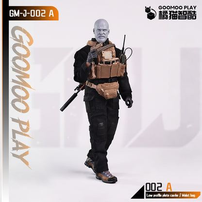 GOOMOO GM-J-002-A 1/12 スケール可動フィギュア用着せ替え服セット タクティカルベスト&ウエストバッグ【予約商品】