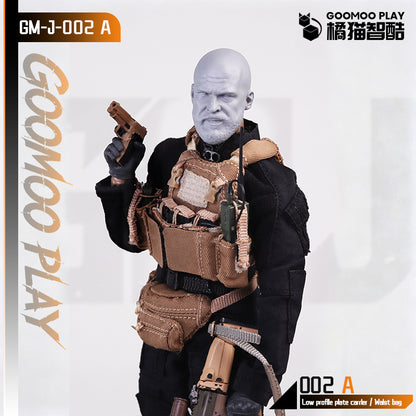 GOOMOO GM-J-002-A 1/12 スケール可動フィギュア用着せ替え服セット タクティカルベスト&ウエストバッグ【予約商品】