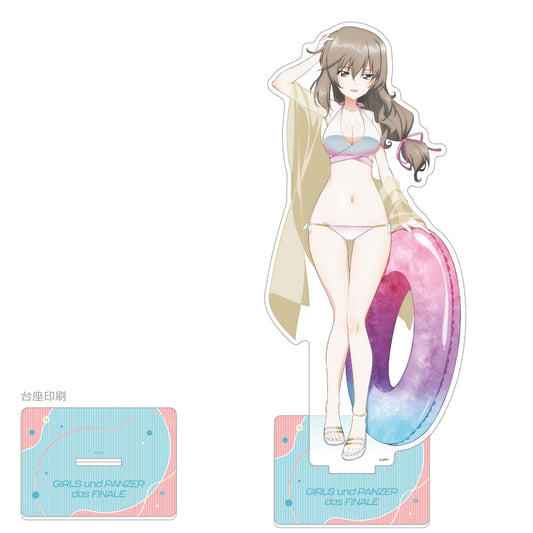 ガールズ&パンツァー 最終章 描き下ろし特大アクリルスタンド 島田千代/リゾート水着【予約商品】