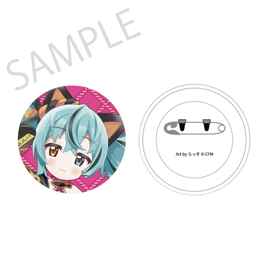 初音ミク×招き猫 ふわもふタッチ缶バッジ 初音ミク黒猫C Art by らっす【再販】【予約商品】