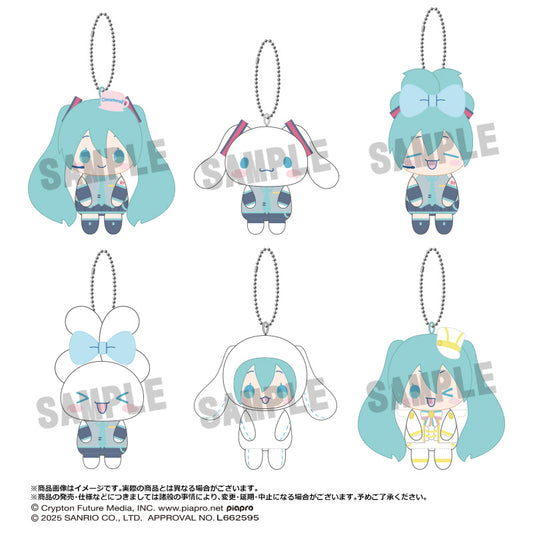 【Box/6】初音ミク×シナモロール おすわりくらぶ ぬいぐるみマスコット【予約商品】