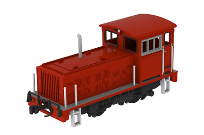 1/80スケール プラスチックキット 小型機関車(L型オレンジ)【予約商品】