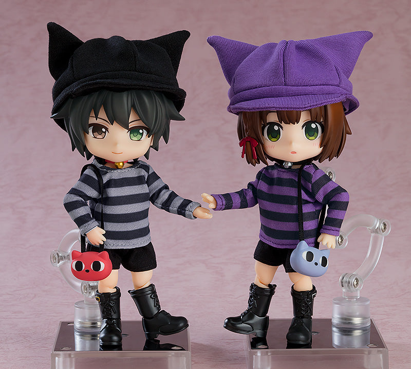 パーツ/ポシェット★ねんどろいどどーる おようふくセット にゃんこーで パープル ねんどろいどどーる おようふくセット にゃんこーで（パープル