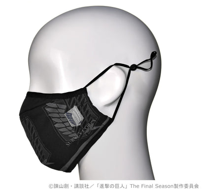 進撃の巨人 マスク -エンブレム エレン 黒-【再販】【お取り寄せ商品】
