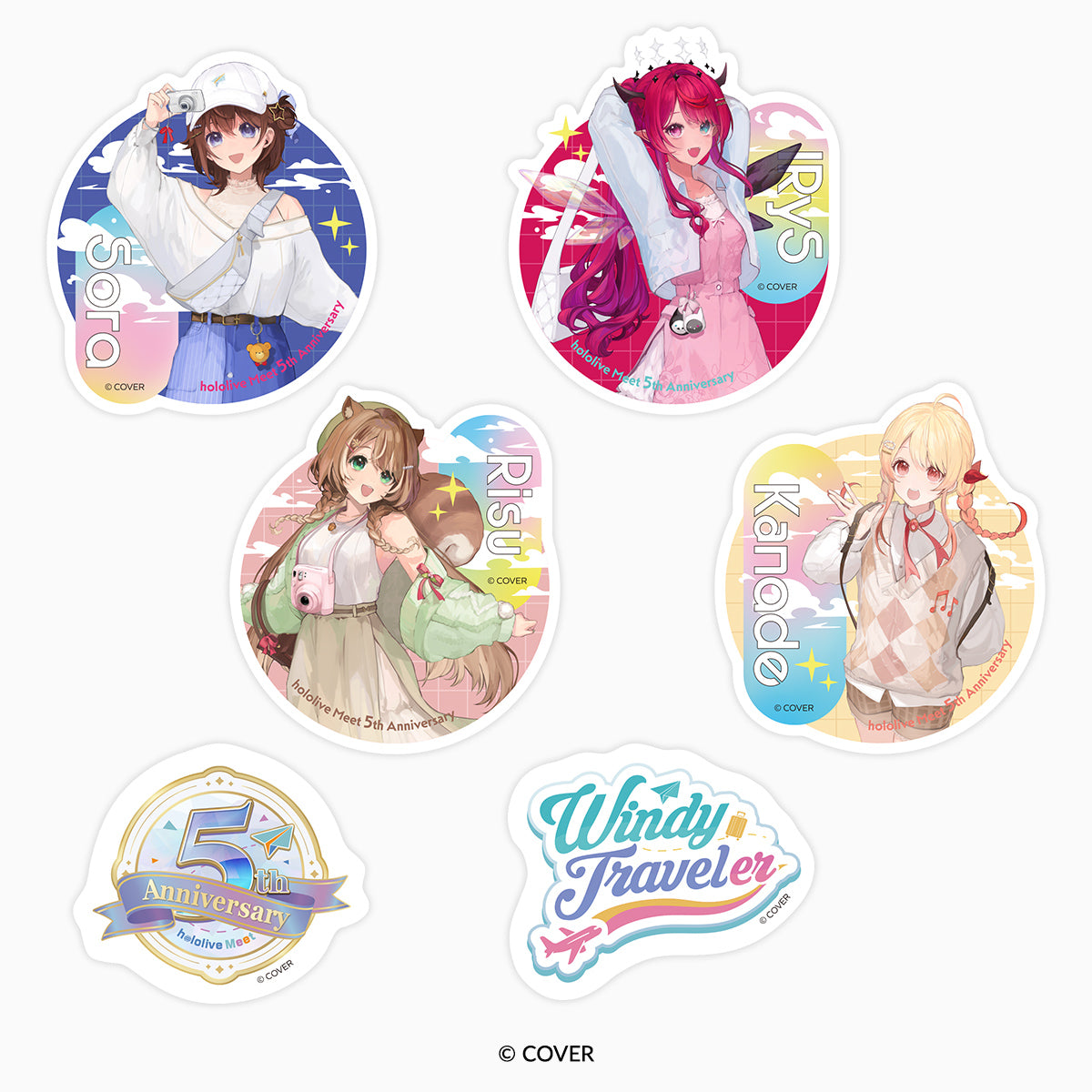 「hololive Meet 5周年記念」 Windy Traveler ステッカーセット【予約商品】