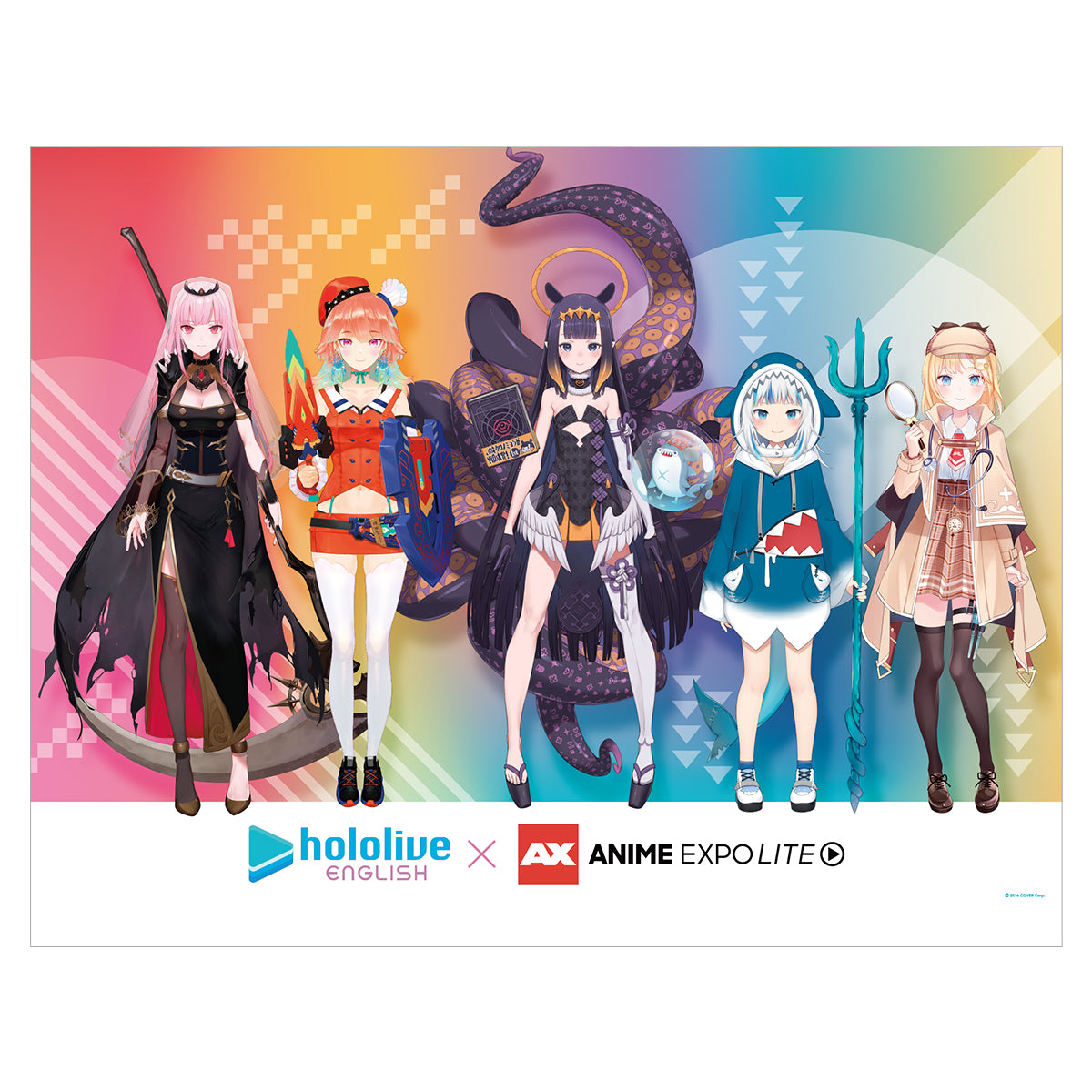 コラボB2タペストリー　English　2021　Anime　Otaku　EXPO　hololive　Tokyo　Lite　Mode
